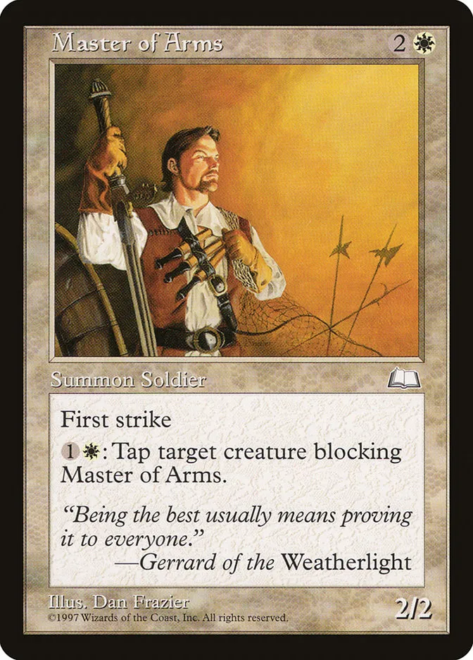 1997 Weatherlight Master of Arms uncommon #20 uncommon card image