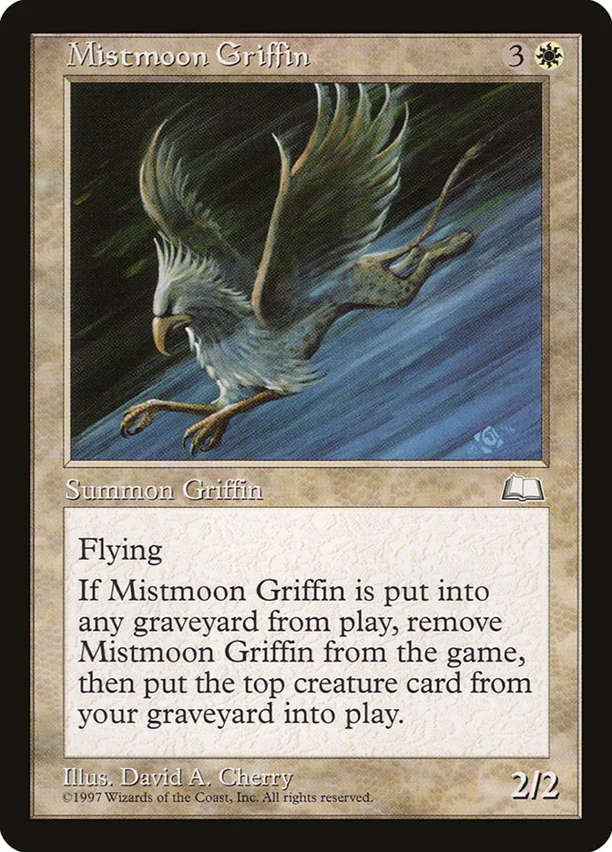 1997 Weatherlight Mistmoon Griffin uncommon #21 uncommon card image