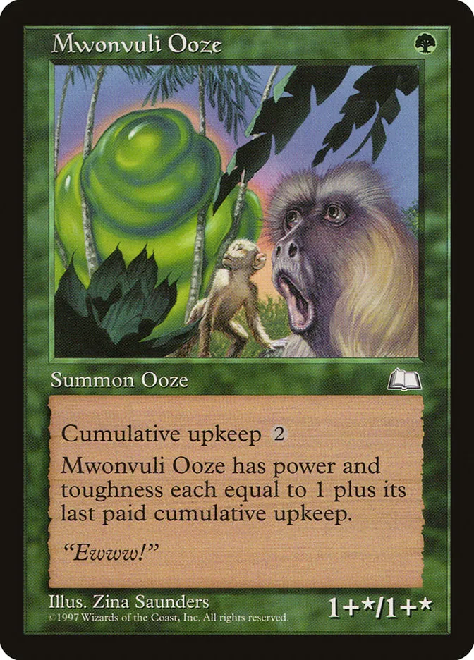 1997 Weatherlight Mwonvuli Ooze rare #135 rare card image
