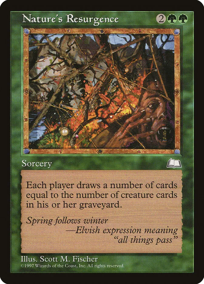 1997 Weatherlight Nature's Resurgence rare #137 rare card image