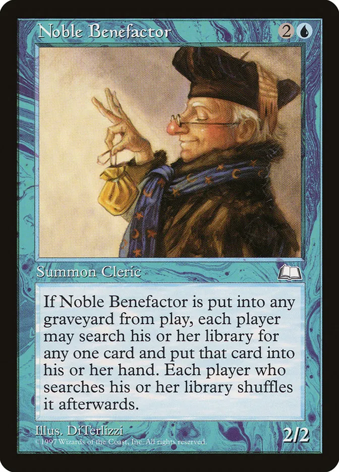 1997 Weatherlight Noble Benefactor uncommon #44 uncommon card image