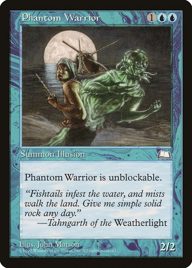 1997 Weatherlight Phantom Warrior uncommon #48 uncommon card image