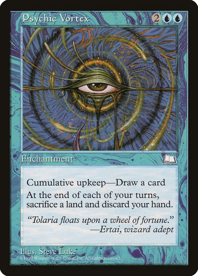 1997 Weatherlight Psychic Vortex rare #50 rare card image