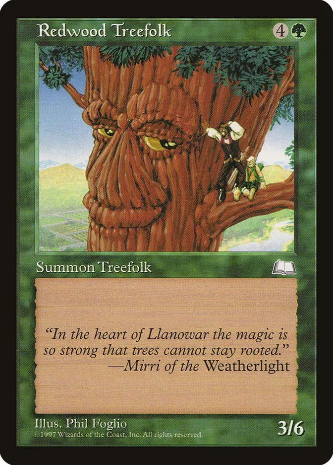 1997 Weatherlight Redwood Treefolk #138 common card image
