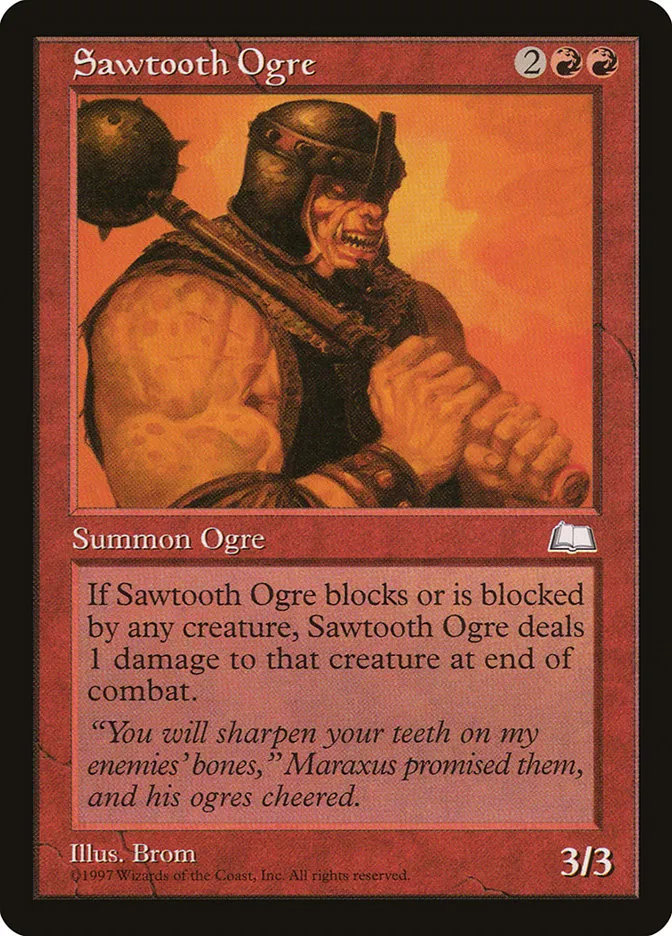 1997 Weatherlight Sawtooth Ogre common #114 common card image