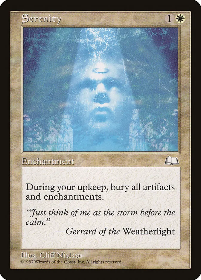 1997 Weatherlight Serenity rare #24 rare card image