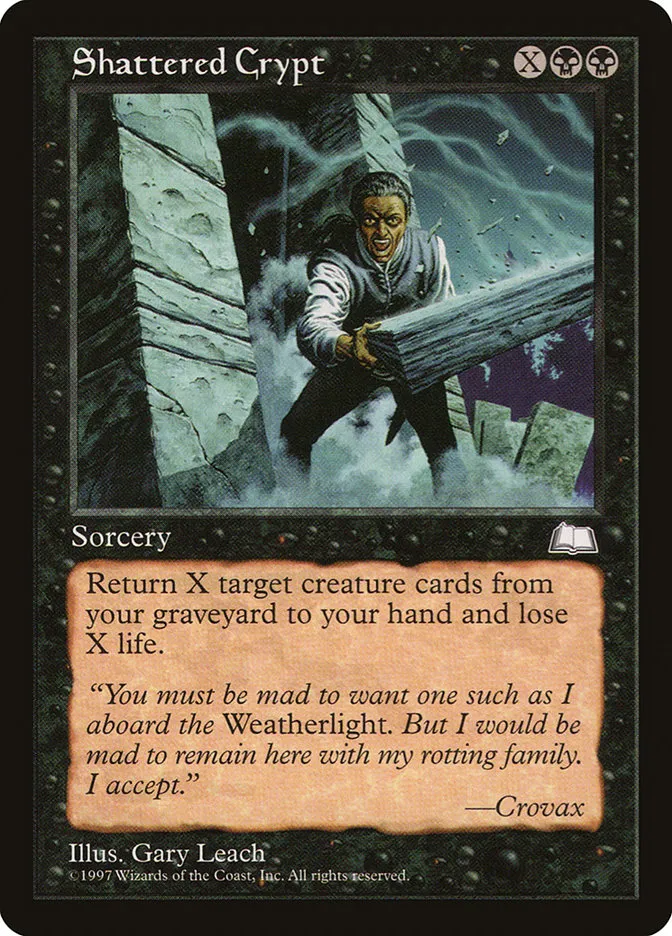 1997 Weatherlight Shattered Crypt common #80 common card image