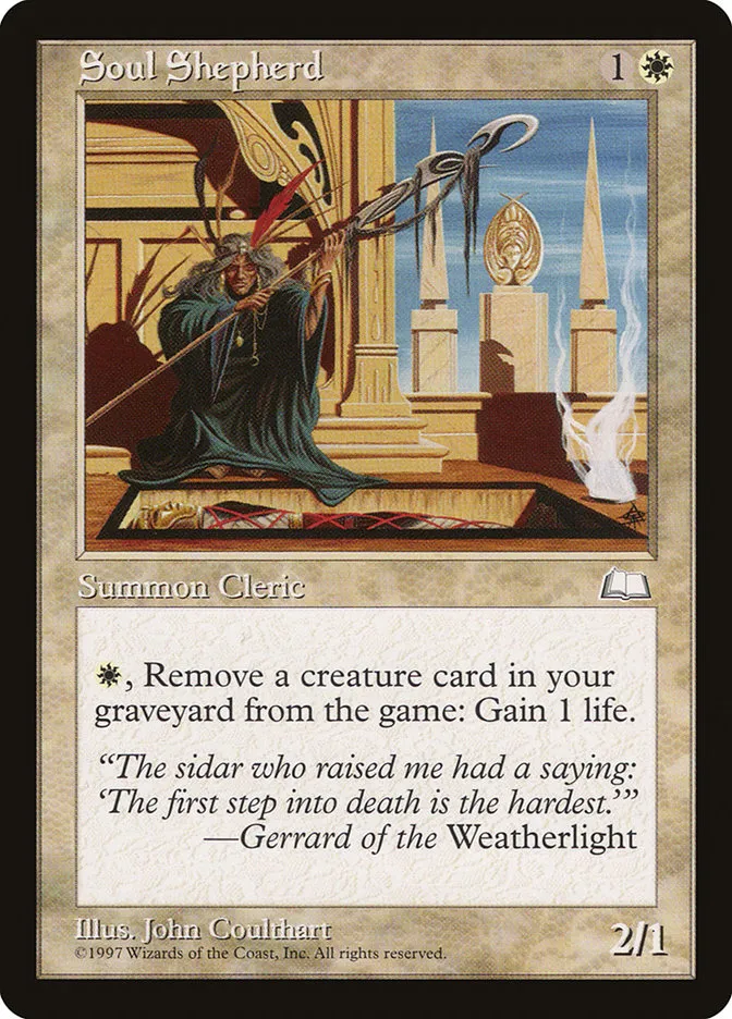 1997 Weatherlight Soul Shepherd common #26 common card image
