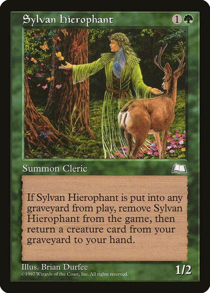 1997 Weatherlight Sylvan Hierophant #141 uncommon card image