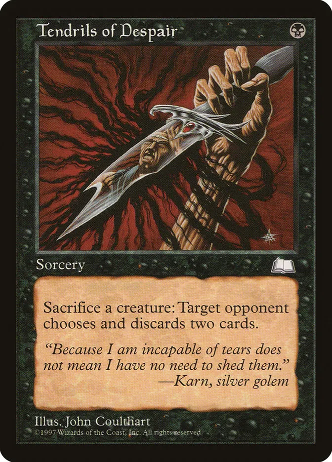 1997 Weatherlight Tendrils of Despair common #83 common card image