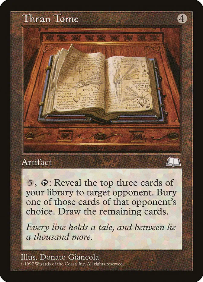 1997 Weatherlight Thran Tome #160 rare card image