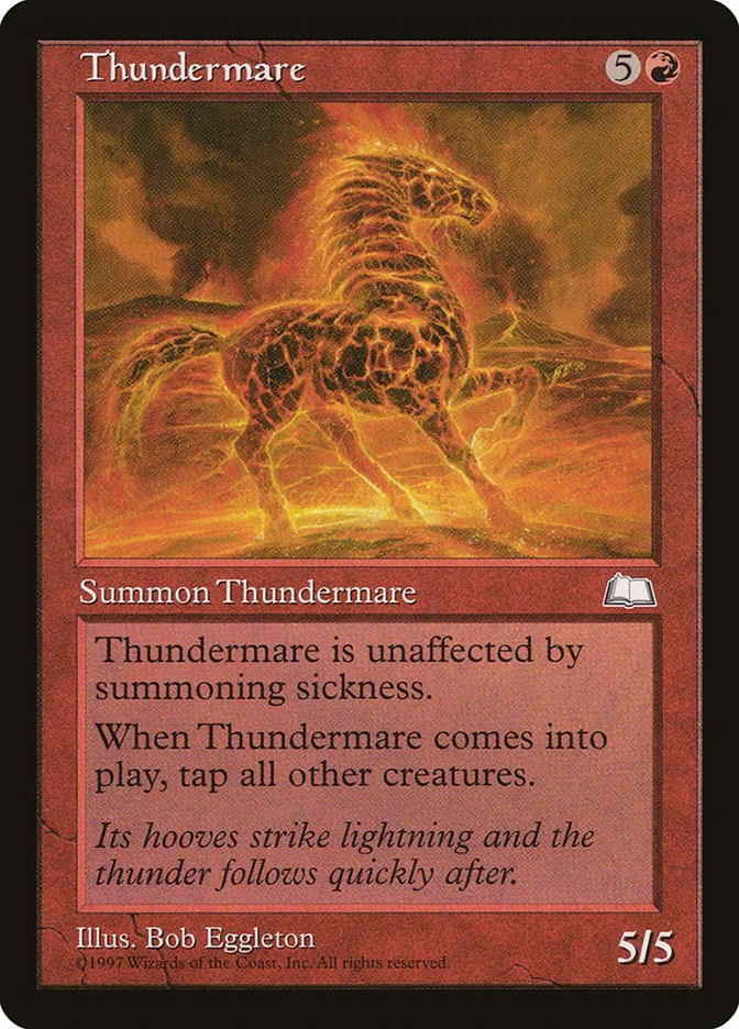1997 Weatherlight Thundermare rare #116 rare card image