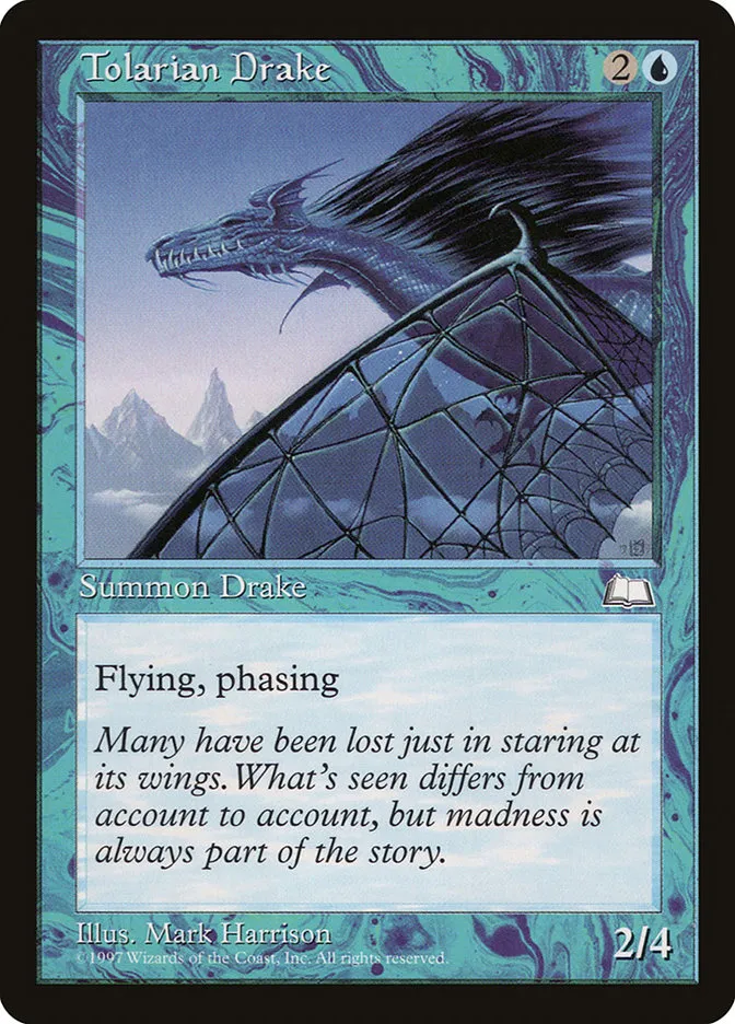 1997 Weatherlight Tolarian Drake common #55 common card image
