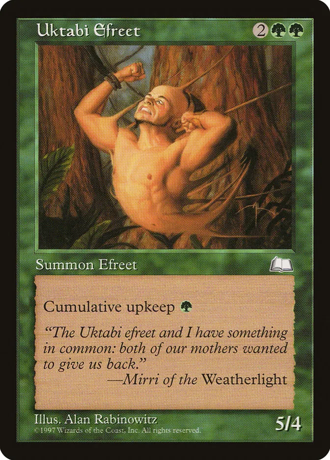 1997 Weatherlight Uktabi Efreet common #143 common card image