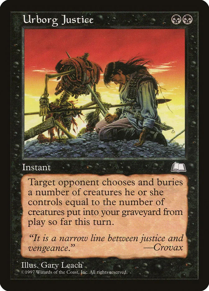 1997 Weatherlight Urborg Justice rare #84 rare card image