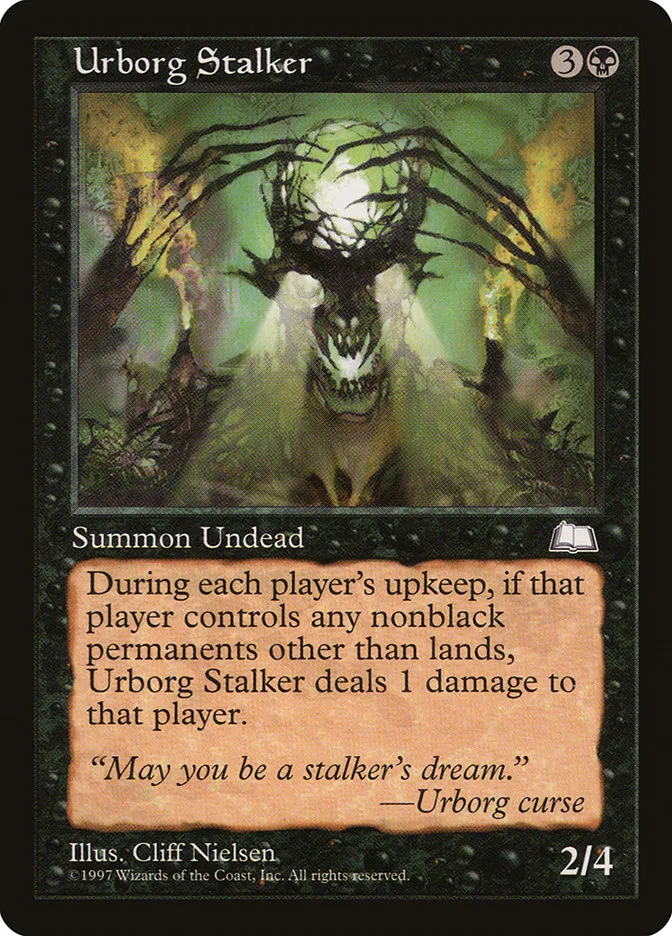 1997 Weatherlight Urborg Stalker rare #85 rare card image