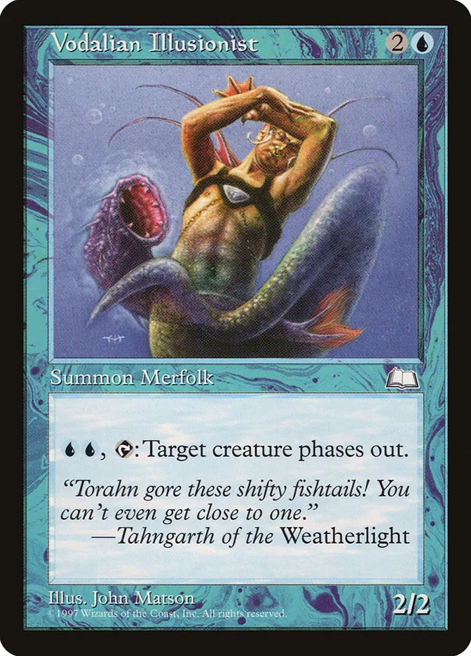 1997 Weatherlight Vodalian Illusionist #58 uncommon card image