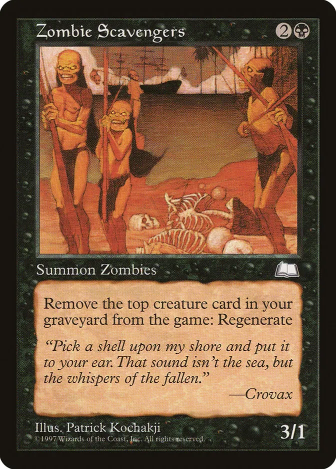1997 Weatherlight Zombie Scavengers common #87 common card image