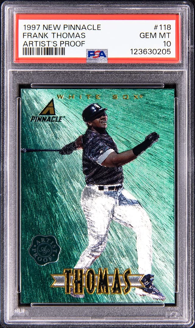 1997 New Pinnacle Artist's Proof Frank Thomas #118 card image