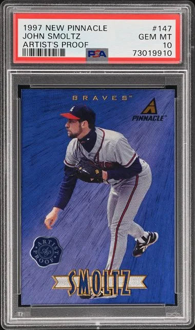 1997 New Pinnacle Artist'S Proof John Smoltz #147 card image