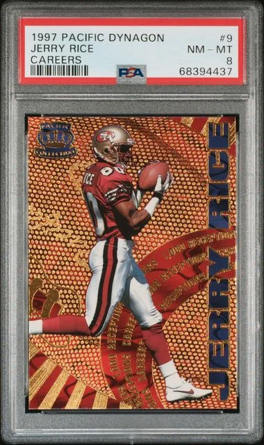 1997 Pacific Dynagon Careers Jerry Rice #9 card image