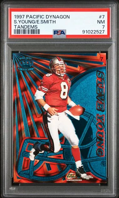 1997 Pacific Dynagon Tandems Emmitt Smith/Steve Young #7 card image