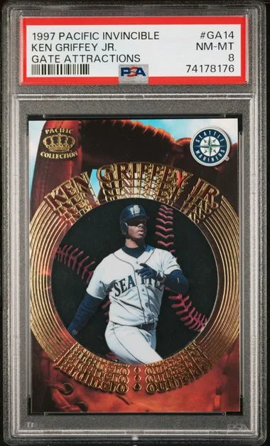 1997 Pacific Invincible Gate Attractions Ken Griffey Jr. #GA-14 card image