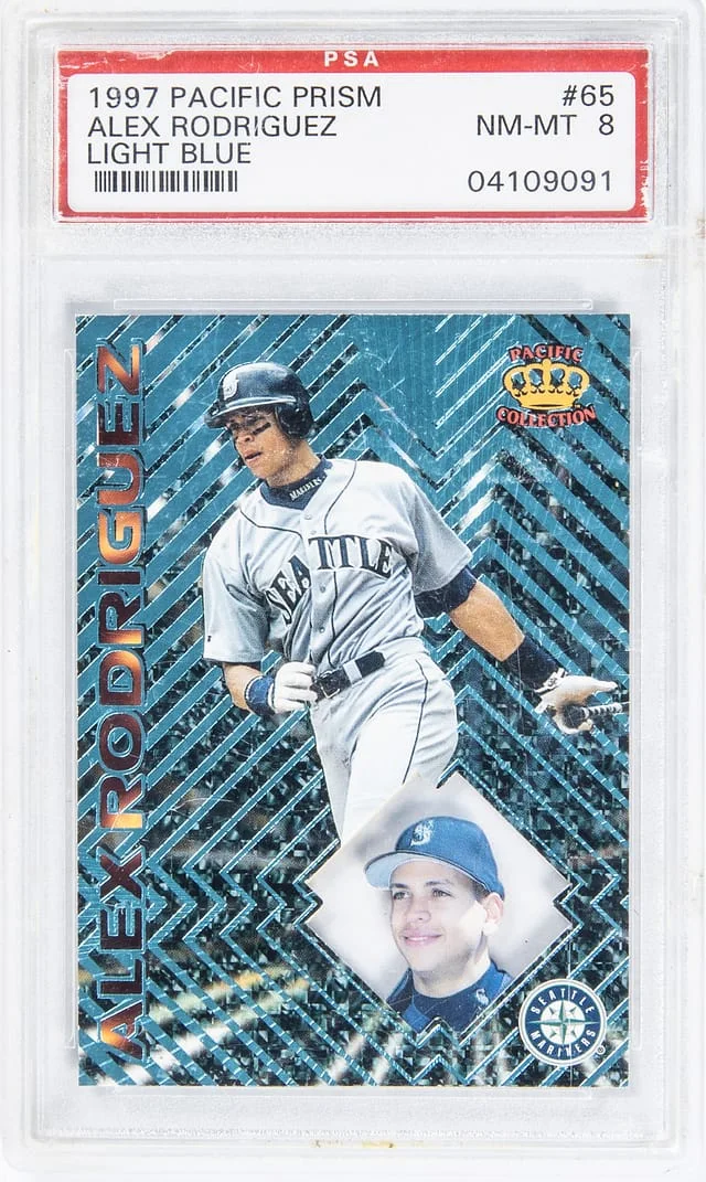 1997 Pacific Prism Light Blue Alex Rodriguez #65 card image