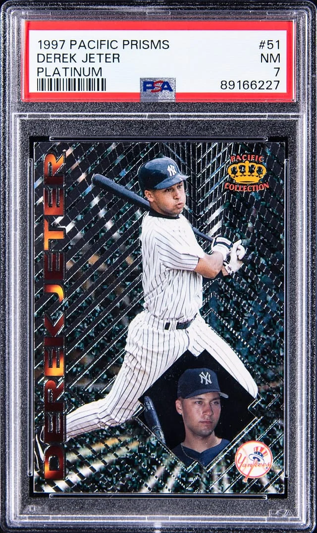 1997 Pacific Prisms Platinum Derek Jeter #51 card image