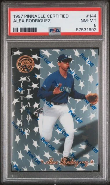1997 Pinnacle Alex Rodriguez Certified #144 card image