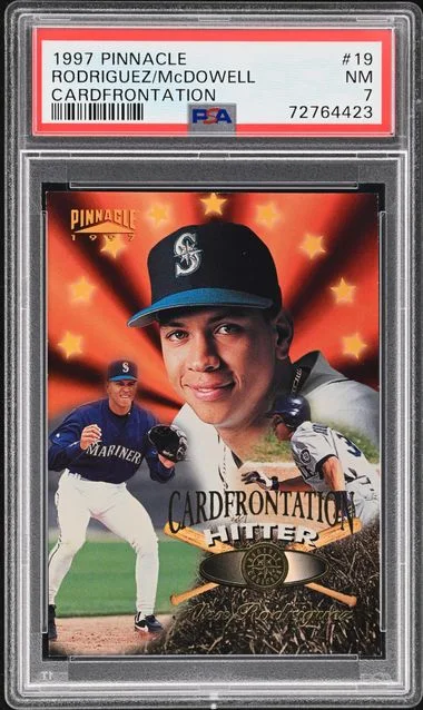 1997 Pinnacle Alex Rodriguez/Jack Mcdowell Cardfrontation #19 card image