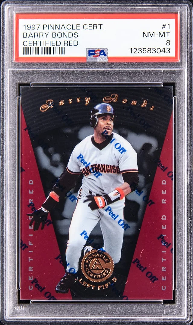 1997 Pinnacle Barry Bonds Certified Certified Red #1 card image