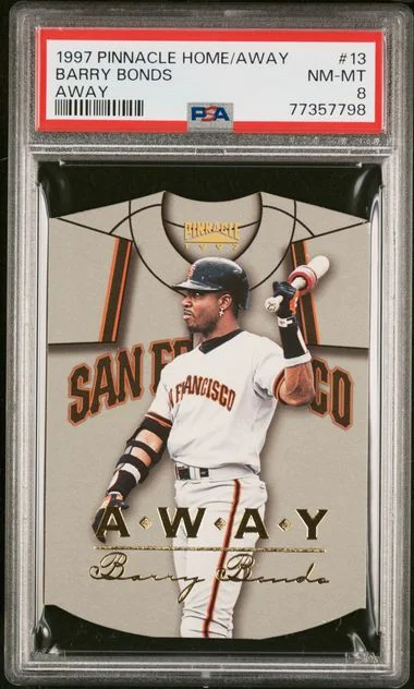 1997 Pinnacle Barry Bonds Home/Away Away #13 card image