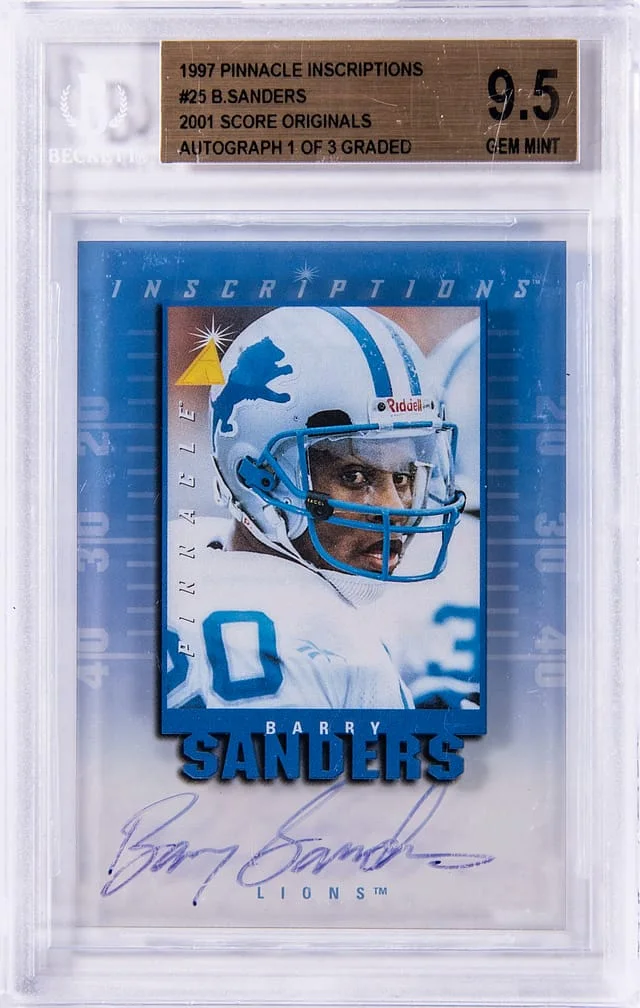 1997 Pinnacle Barry Sanders Inscriptions 2001 Score Originals #25 card image