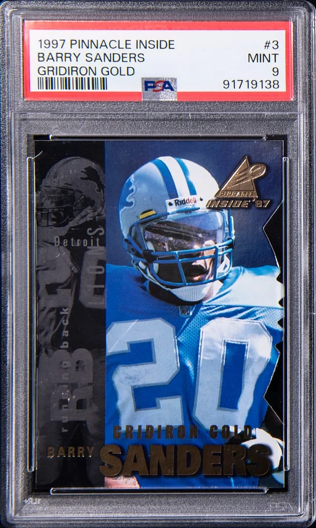 1997 Pinnacle Barry Sanders Inside Gridiron Gold #3 card image