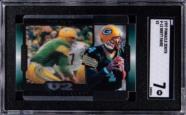 1997 Pinnacle Brett Favre Zenith V2 #V-12 card image