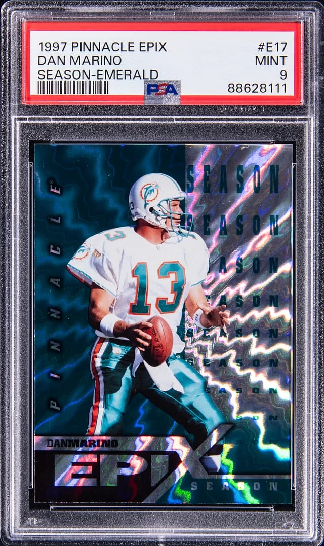 1997 Pinnacle Dan Marino Certified Epix Game Purple #E17 card image