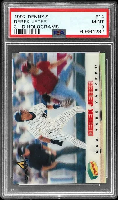 1997 Pinnacle Derek Jeter Denny's 3-D Holograms #14 card image