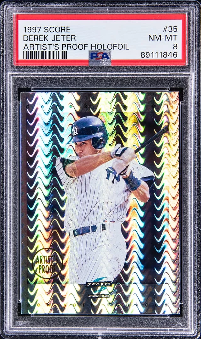 1997 Pinnacle Derek Jeter Score Artist's Proof Holofoil #35 card image