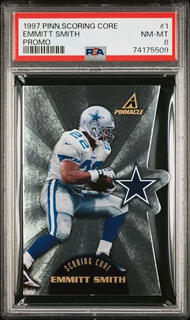 1997 Pinnacle Emmitt Smith Scoring Core #1 card image