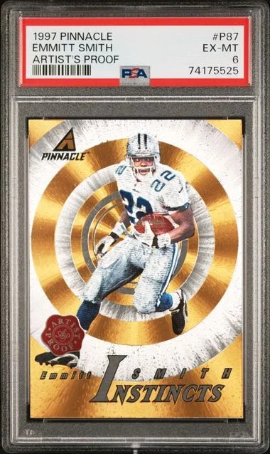 1997 Pinnacle Emmitt Smith Artist's Proof #P87 card image
