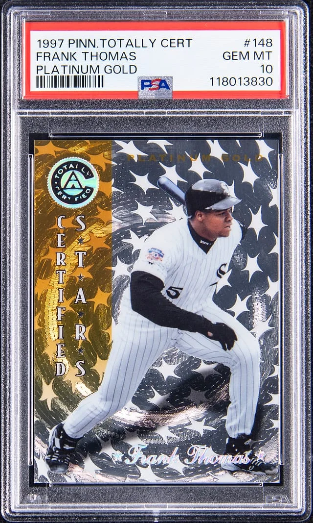 1997 Pinnacle Frank Thomas Totally Certified Platinum red #148 card image