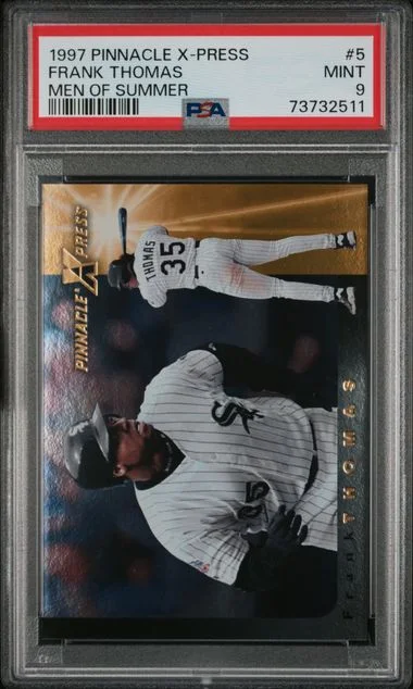 1997 Pinnacle Frank Thomas X-Press Men Of Summer #5 card image