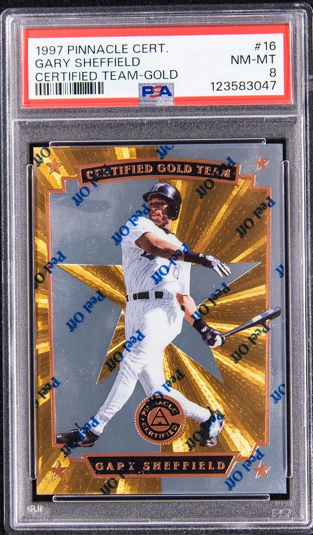 1997 Pinnacle Gary Sheffield Certified Certified Team Gold #16 card image
