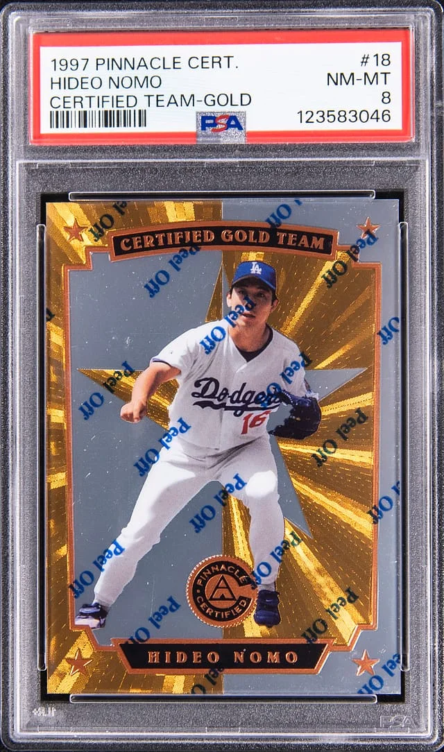 1997 Pinnacle Hideo Nomo Certified Certified Team Gold #18 card image