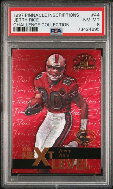 1997 Pinnacle Jerry Rice Inscriptions Challenge Collection #44 card image