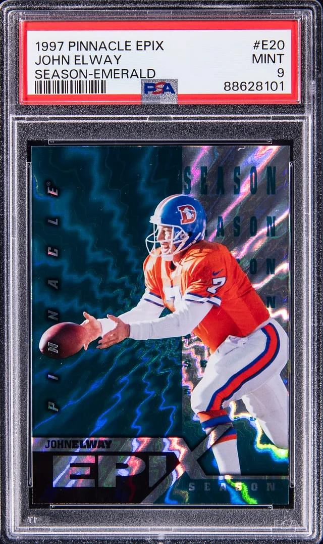 1997 Pinnacle John Elway Epix Season Emerald #E20 card image