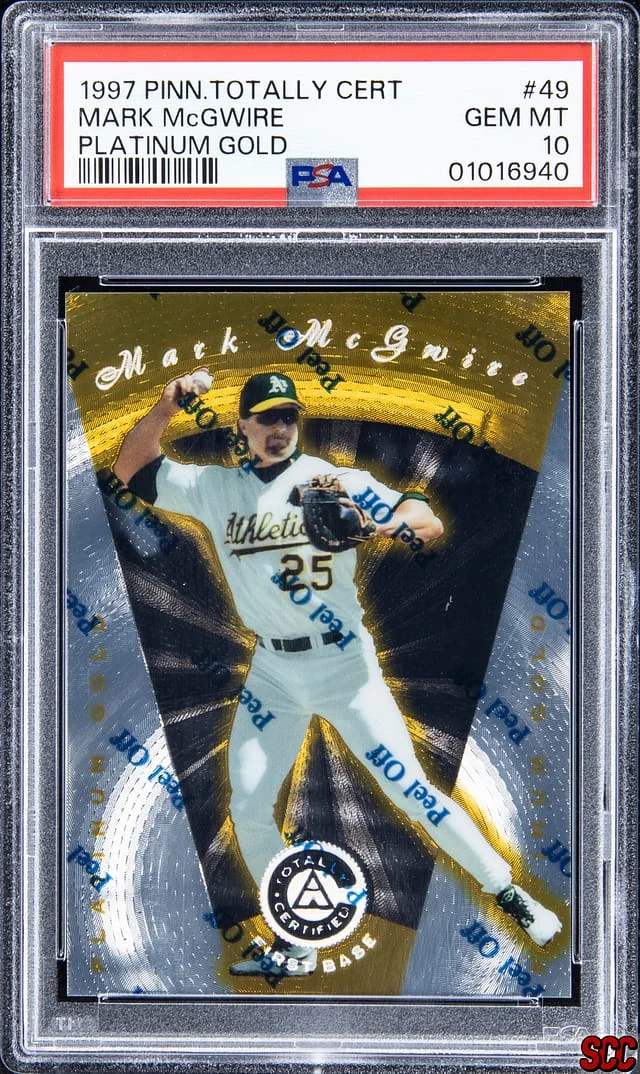 1997 Pinnacle Mark McGwire Totally Certified Platinum Gold #49 card image