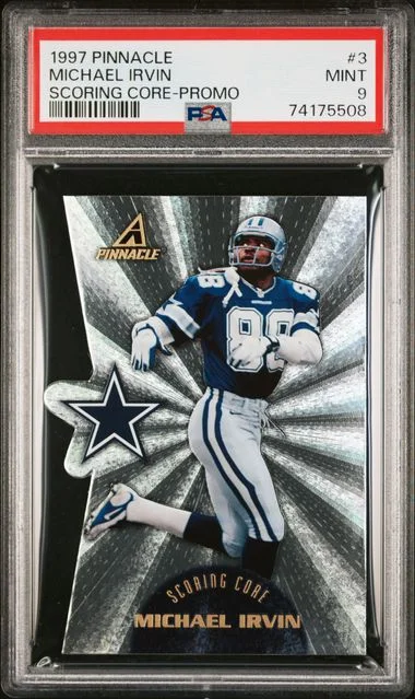 1997 Pinnacle Michael Irvin Scoring Core Promo #3 card image