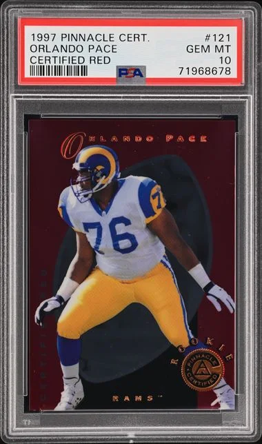 1997 Pinnacle Orlando Pace Certified Certified Red #121 card image